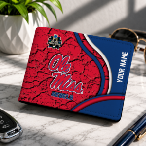 Limited Edition – Customized NCAA Ole Miss Rebels Leather Wallet