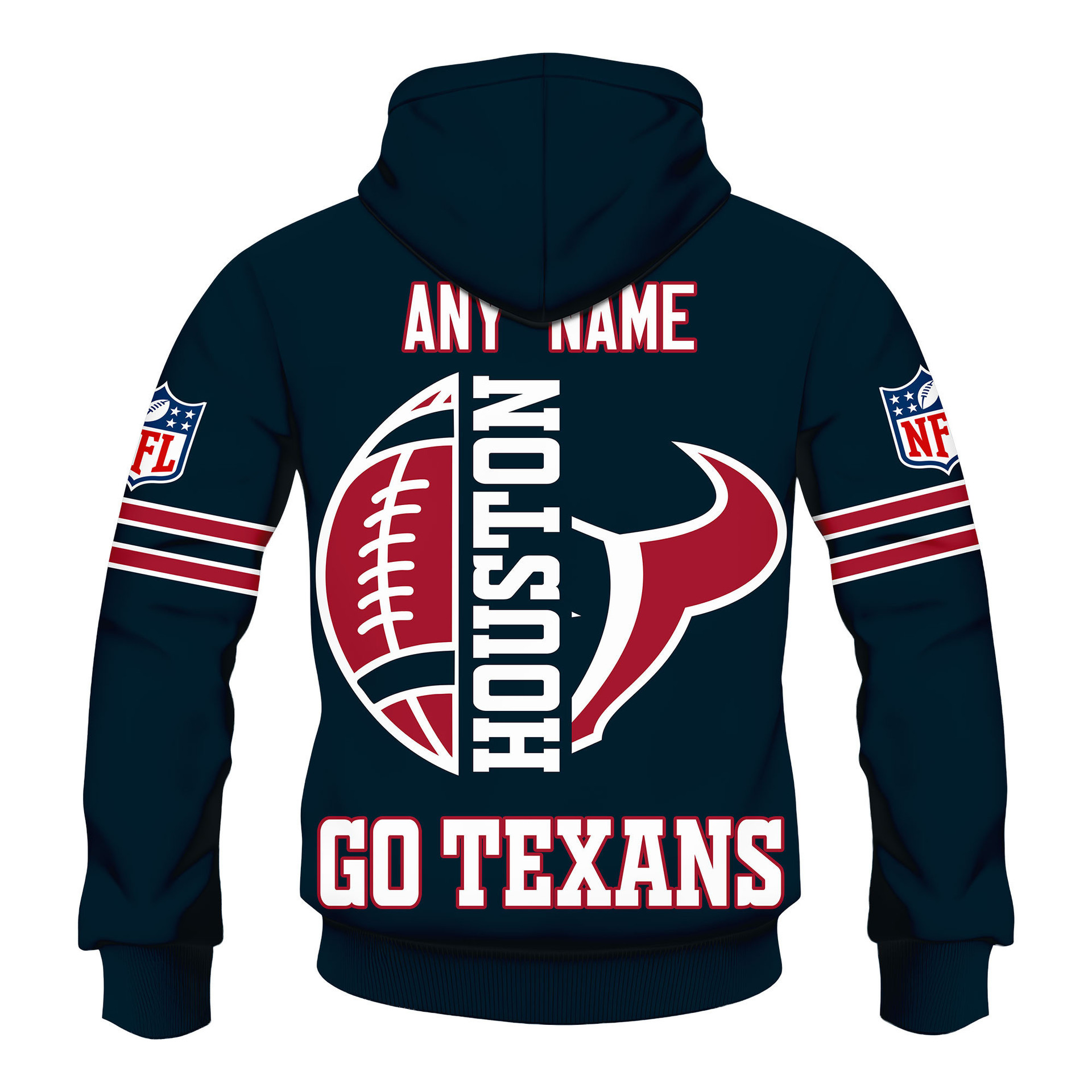 Limited Edition – Customized NFL Houston Texans Hoodie, Zip Hoodie - Image 3