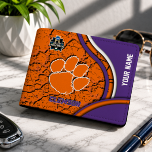 Limited Edition – Customized NCAA Clemson Tigers Leather Wallet
