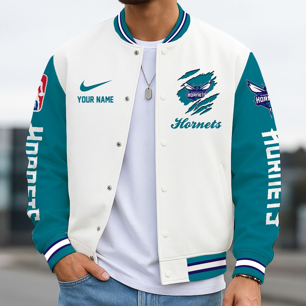 Limited Edition – Customized NBA Charlotte Hornets Baseball Jacket, Varsity Jacket