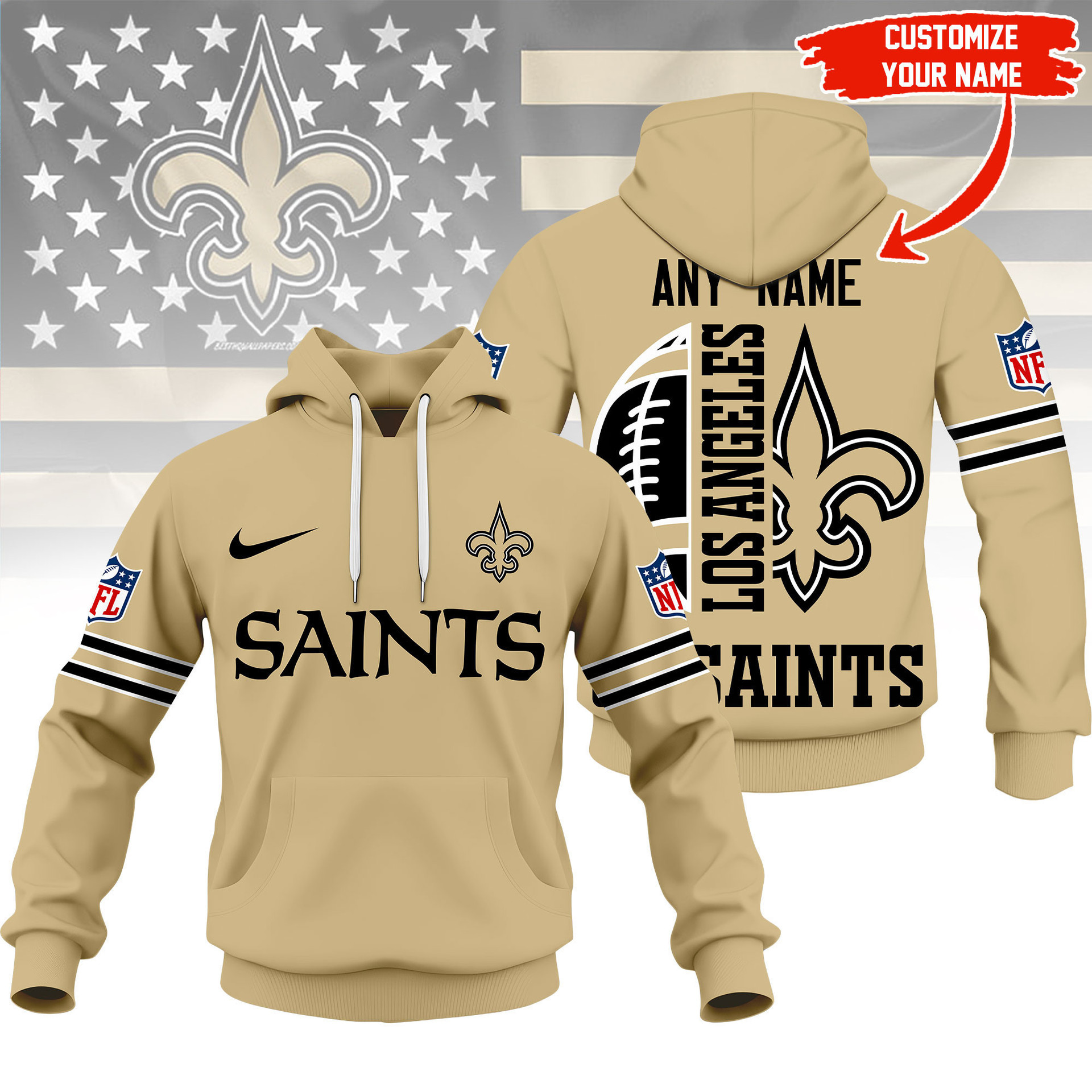 Limited Edition – Customized NFL New Orleans Saints Hoodie, Zip Hoodie