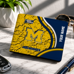 Limited Edition – Customized NCAA Michigan Wolverines Leather Wallet