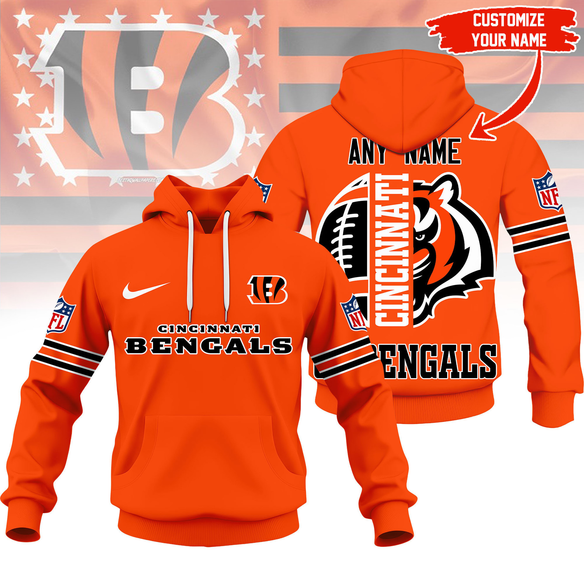 Limited Edition – Customized NFL Cincinnati Bengals Hoodie, Zip Hoodie