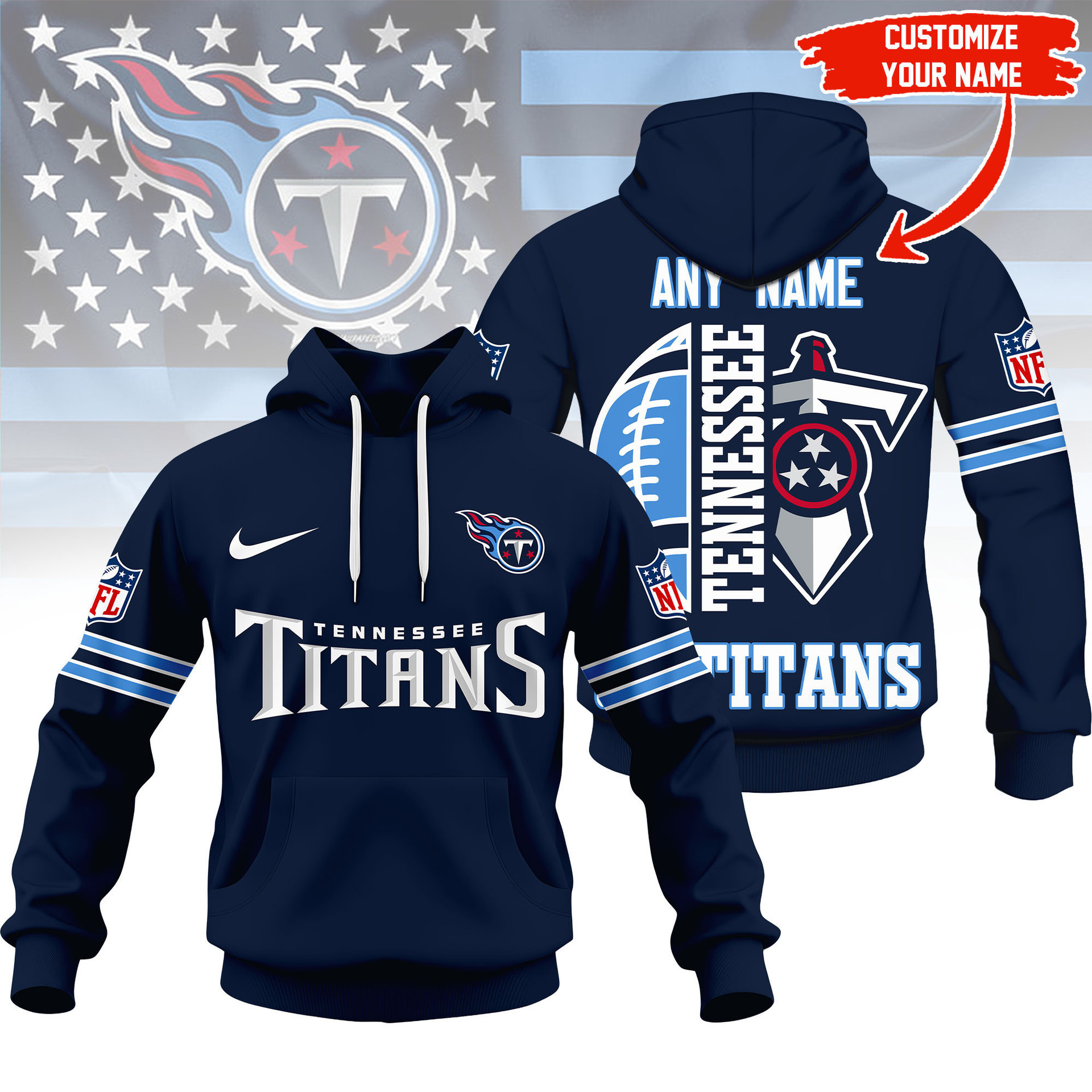 Limited Edition – Customized NFL Tennessee Titans Hoodie, Zip Hoodie