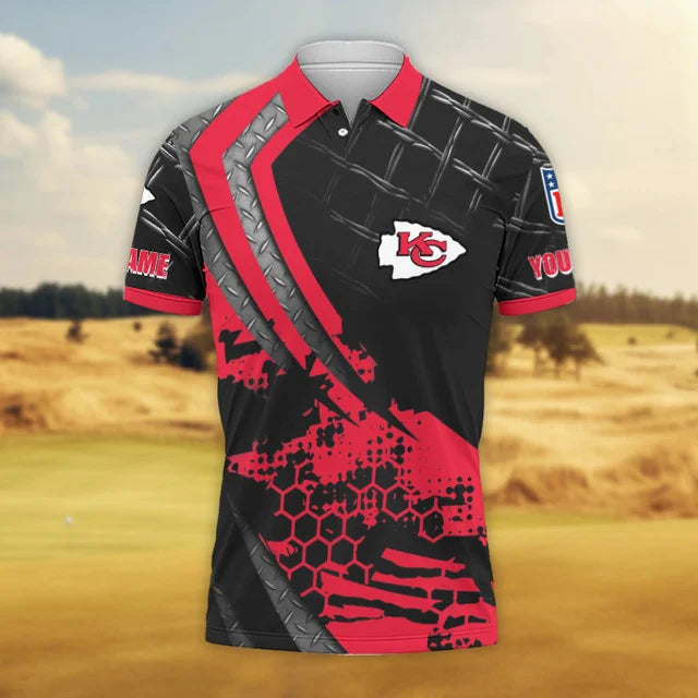 Limited Edition – Customized NFL Kansas City Chiefs Polo Shirt - Image 2