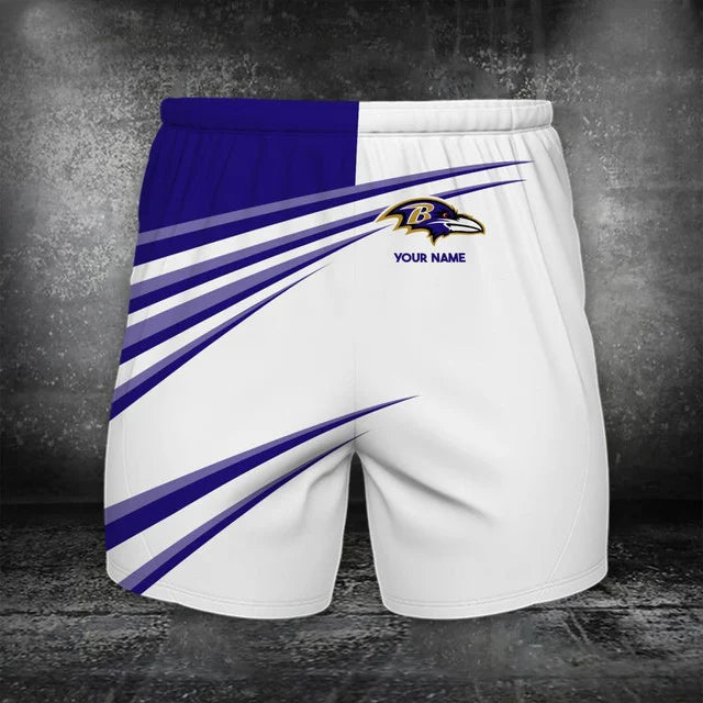Limited Edition – Customized NFL Baltimore Ravens Polo Shirt & Short Pants Set - Image 2