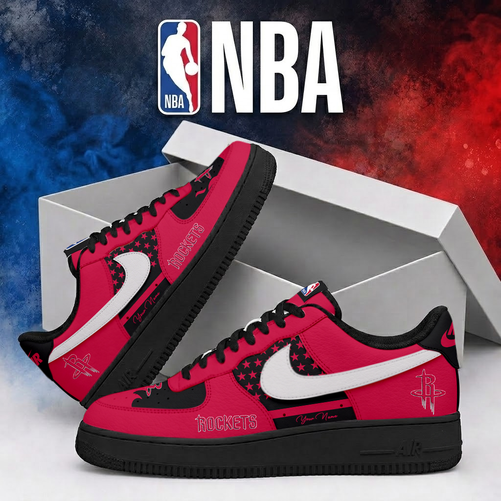 Limited Edition – Customized NBA Houston Rockets Air Force 1 Shoes - Image 2