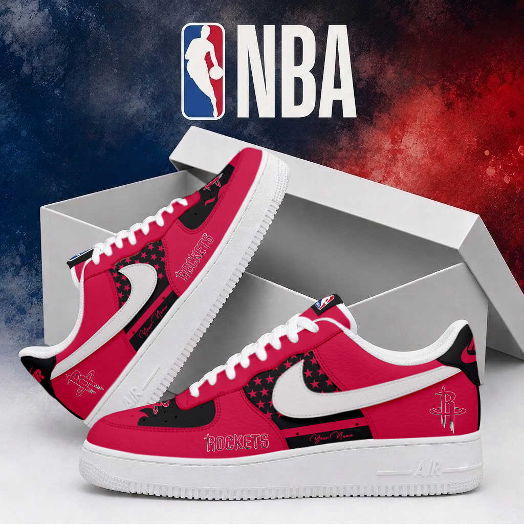 Limited Edition – Customized NBA Houston Rockets Air Force 1 Shoes