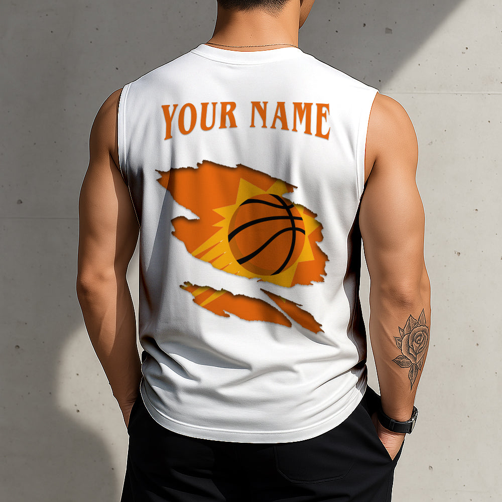 Limited Edition – Customized NBA Phoenix Suns Tanktop & Gym Shirt - Image 2