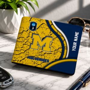 Limited Edition – Customized NCAA Michigan Wolverines Leather Wallet