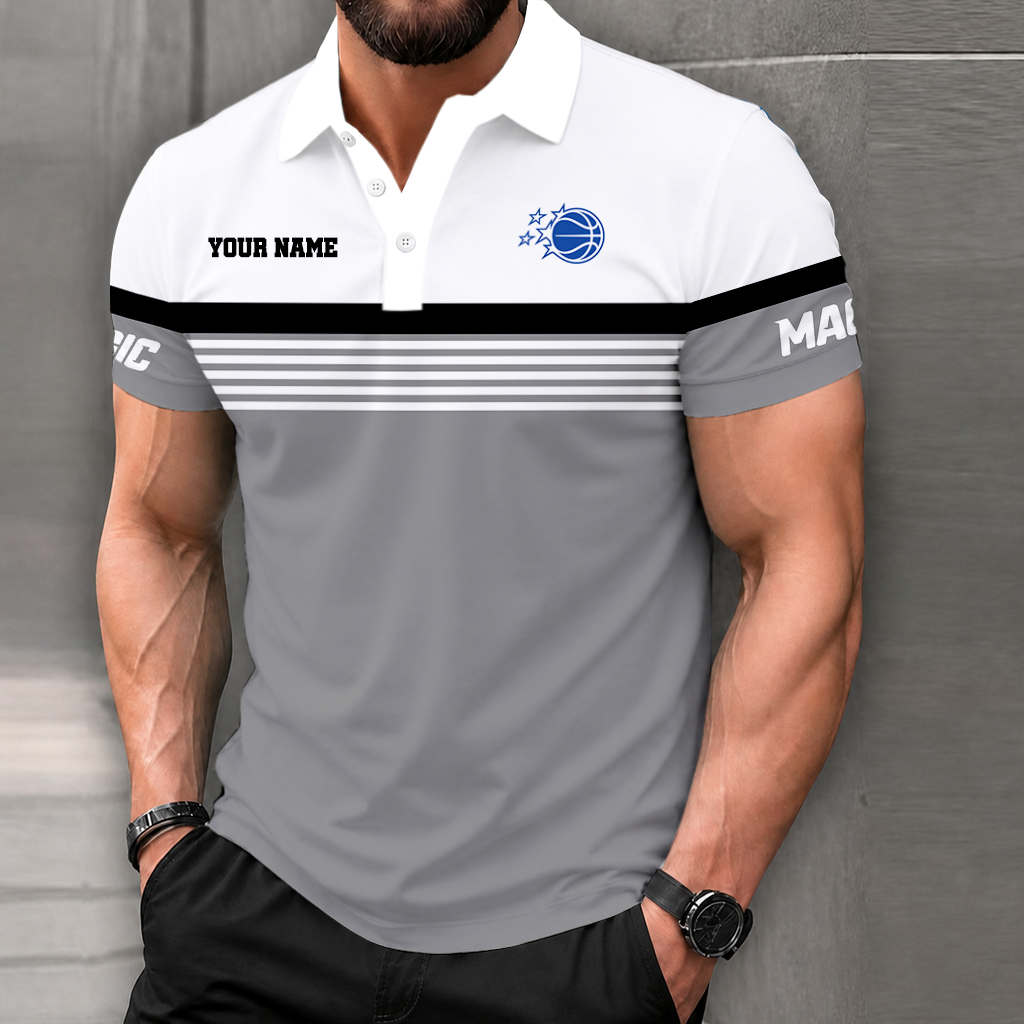 Limited Edition – Customized NBA Orlando Magic Polo Shirt - Image 3