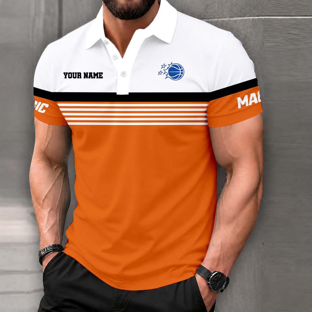 Limited Edition – Customized NBA Orlando Magic Polo Shirt - Image 4