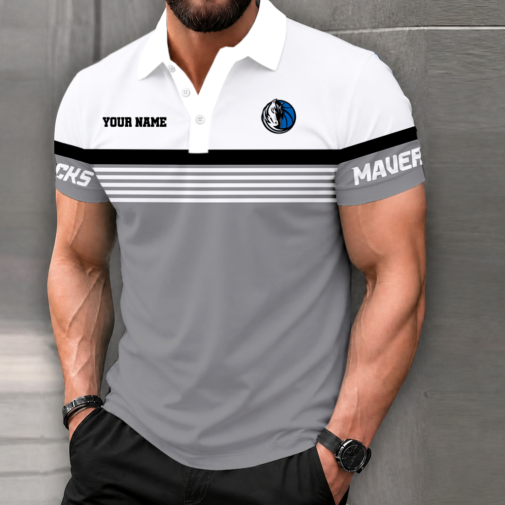Limited Edition – Customized NBA Dallas Mavericks Polo Shirt - Image 2