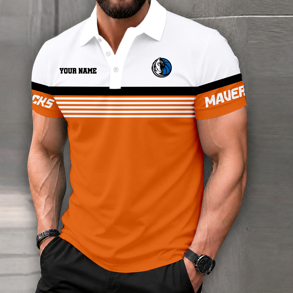 Limited Edition – Customized NBA Dallas Mavericks Polo Shirt - Image 4