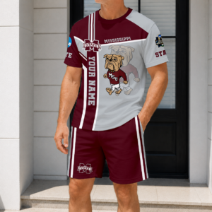 Limited Edition – Customized NCAA Mississippi State Bulldogs T-Shirt & Short Pants Set