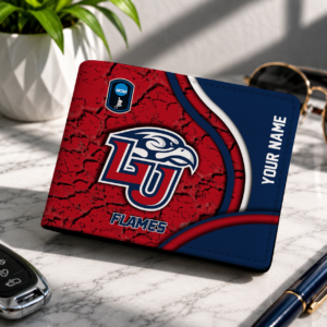 Limited Edition – Customized NCAA Liberty Flames Leather Wallet