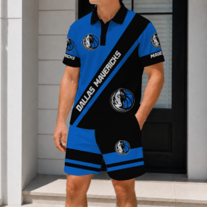 Limited Edition – Customized NBA Dallas Mavericks Polo Shirt & Short Pants Set