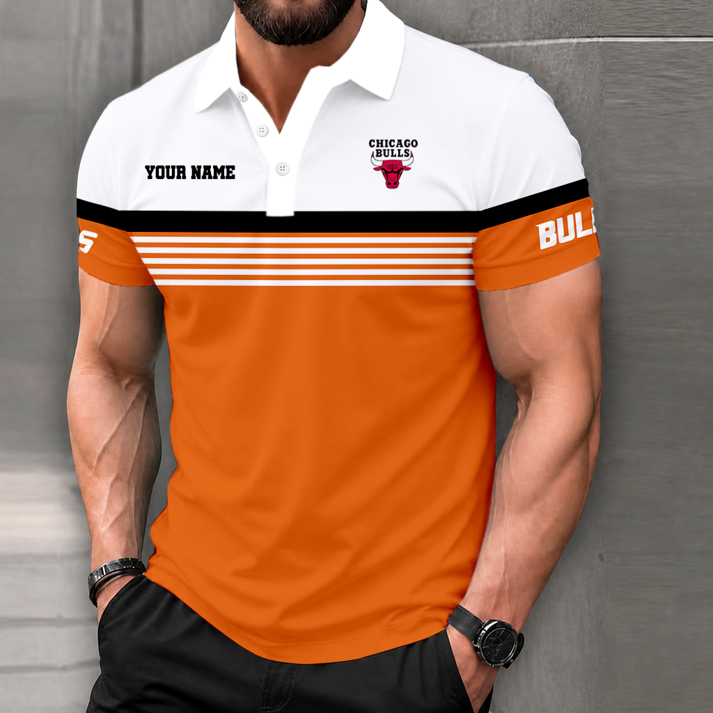Limited Edition – Customized NBA Chicago Bulls Polo Shirt - Image 5