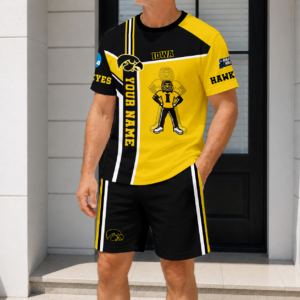 Limited Edition – Customized NCAA Iowa Hawkeyes T-Shirt & Short Pants Set