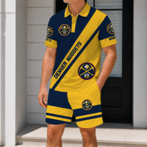 Limited Edition – Customized NBA Denver Nuggets Polo Shirt & Short Pants Set