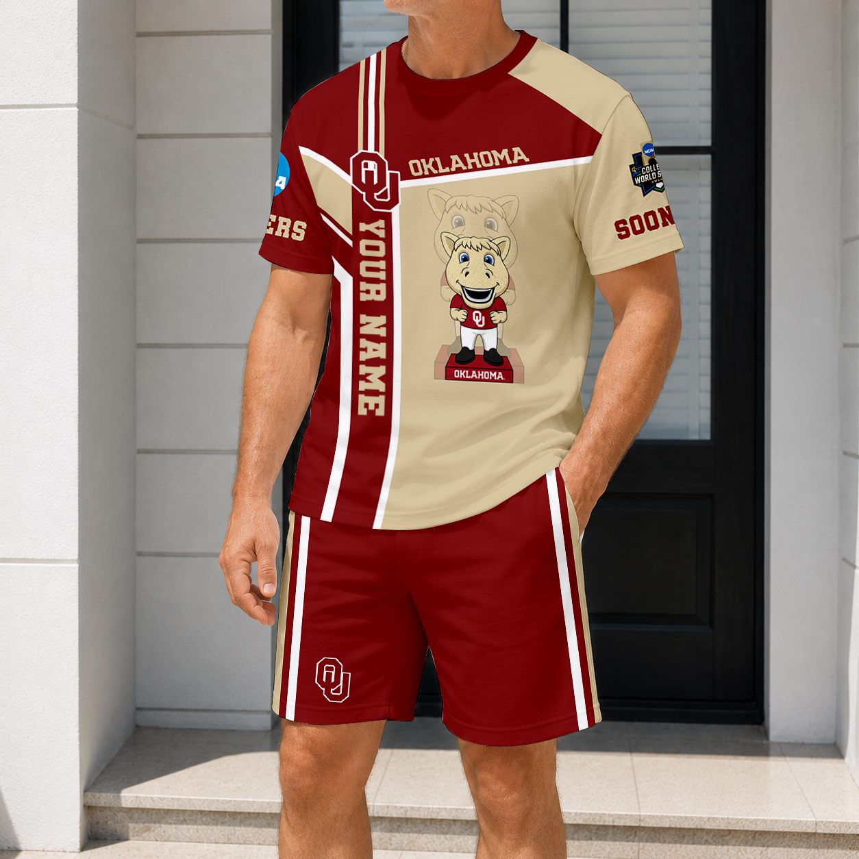 Limited Edition – Customized NCAA Oklahoma Sooners T-Shirt & Short Pants Set