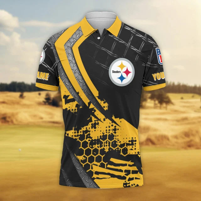 Limited Edition – Customized NFL Pittsburgh Steelers Polo Shirt - Image 2