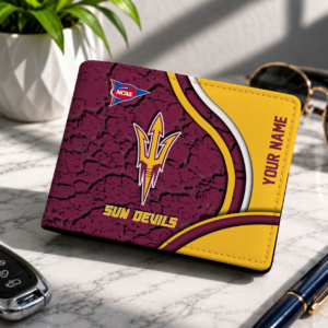 Limited Edition – Customized NCAA Arizona State Sun Devils Leather Wallet