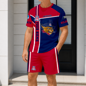 Limited Edition – Customized NCAA Arizona Wildcats T-Shirt & Short Pants Set