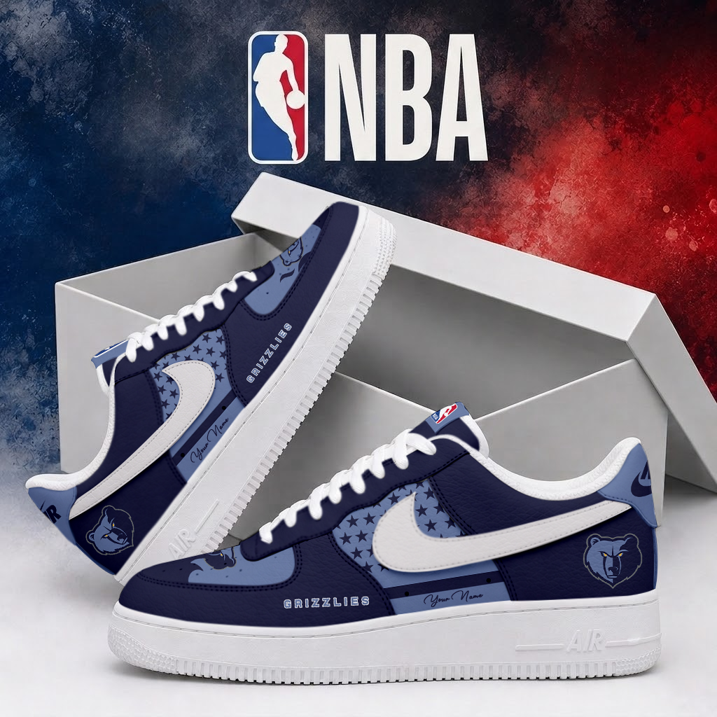 Limited Edition – Customized NBA Memphis Grizzlies Air Force 1 Shoes