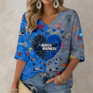 Limited Edition – Customized NCAA All Teams Women’s Heart V-Neck Long Sleeve Shirt