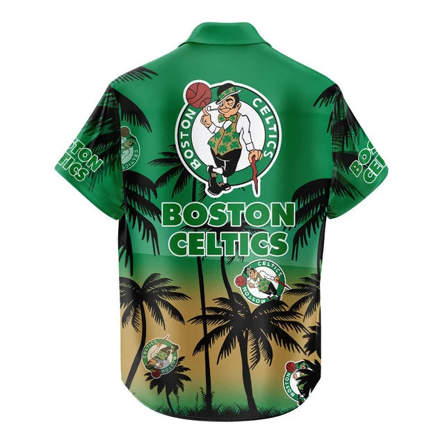 Limited Edition – Customized NBA Boston Celtics Unisex Hawaiian Shirt & Shorts Set - Image 4