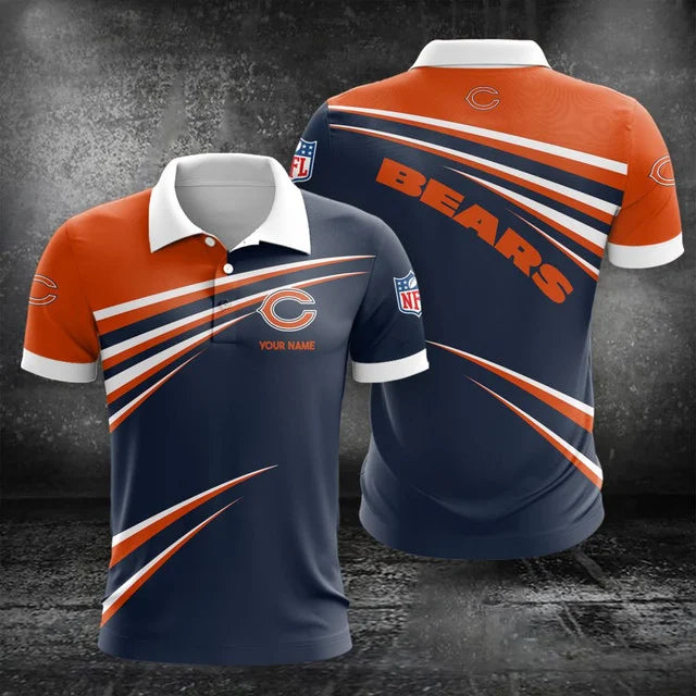 Limited Edition – Customized NFL Chicago Bears Polo Shirt & Short Pants Set