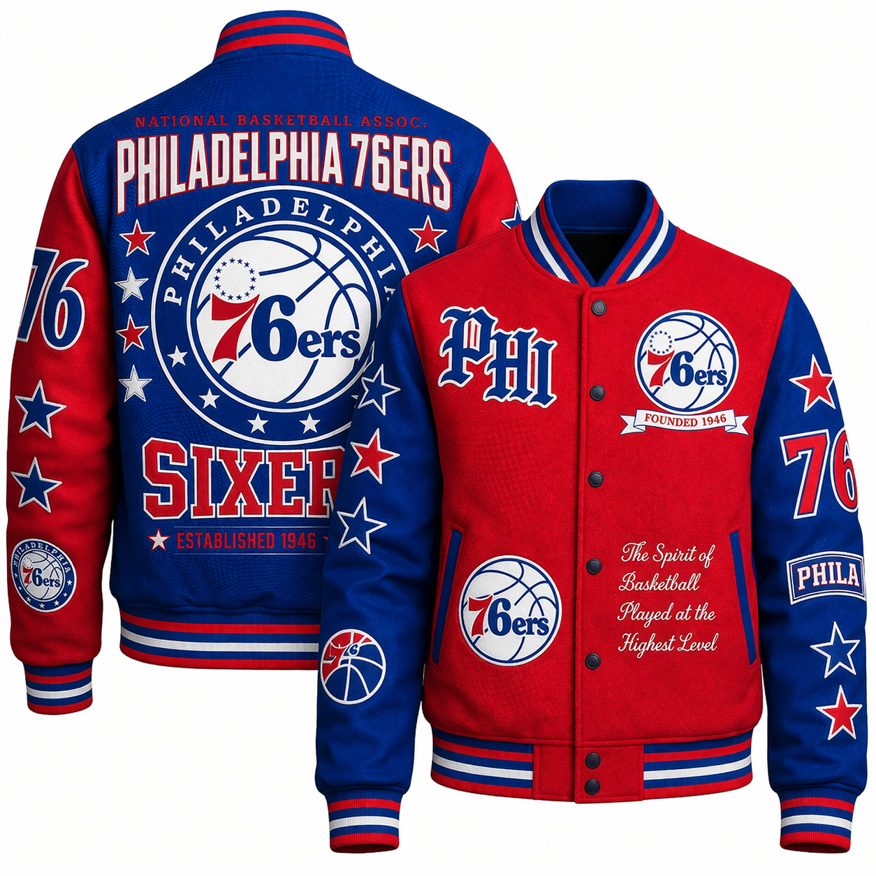 Limited Edition – Customized NBA Philadelphia 76Ers Baseball Jacket, Varsity Jacket
