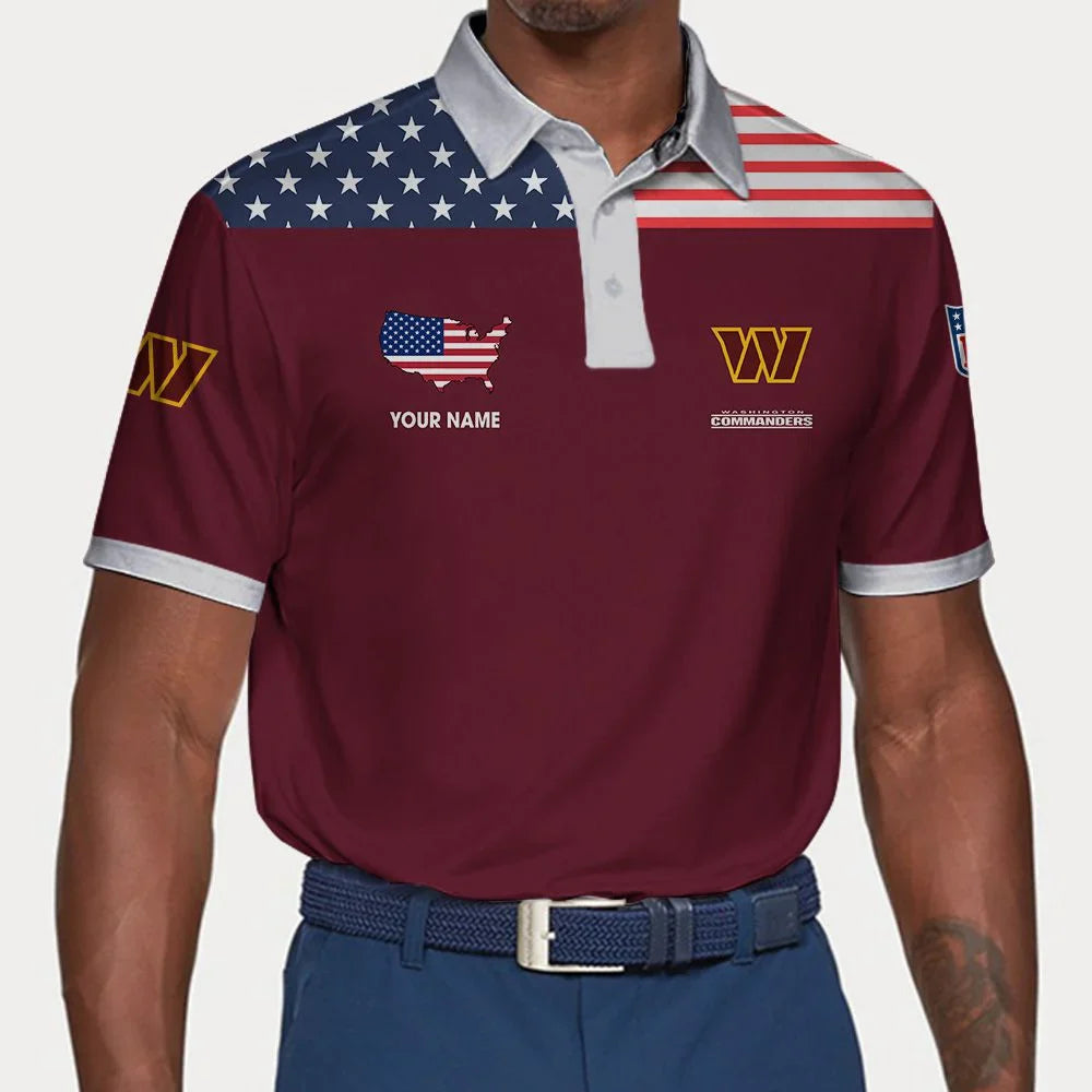 Limited Edition – Customized NFL Washington Commanders Polo Shirt