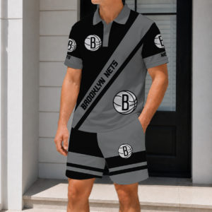 Limited Edition – Customized NBA Brooklyn Nets Polo Shirt & Short Pants Set