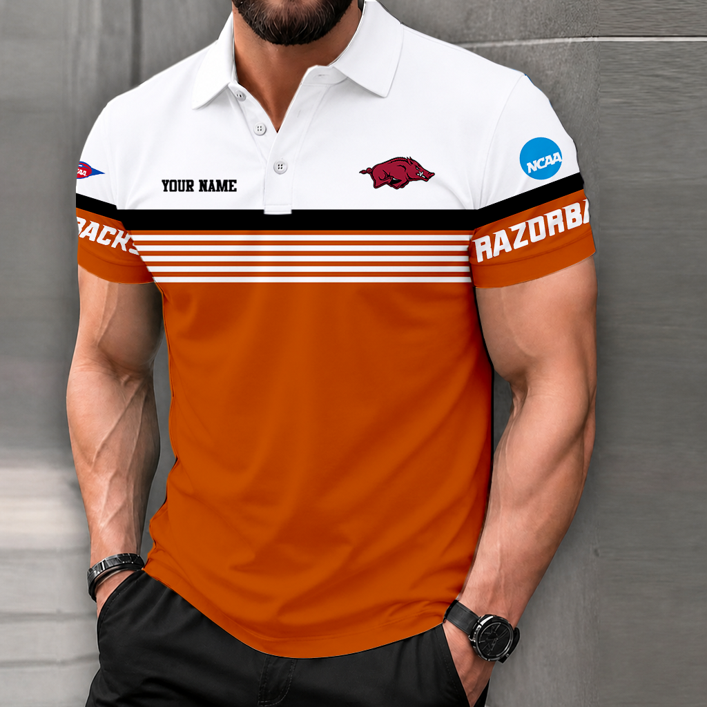 Limited Edition – Customized NCAA Arkansas Razorbacks Polo Shirt - Image 5