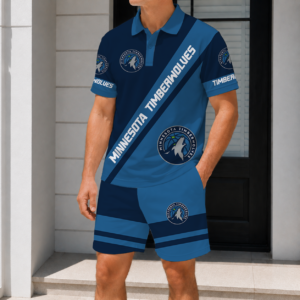 Limited Edition – Customized NBA Minnesota Timberwolves Polo Shirt & Short Pants Set