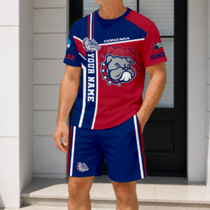 Limited Edition – Customized NCAA Gonzaga Bulldogs T-Shirt & Short Pants Set