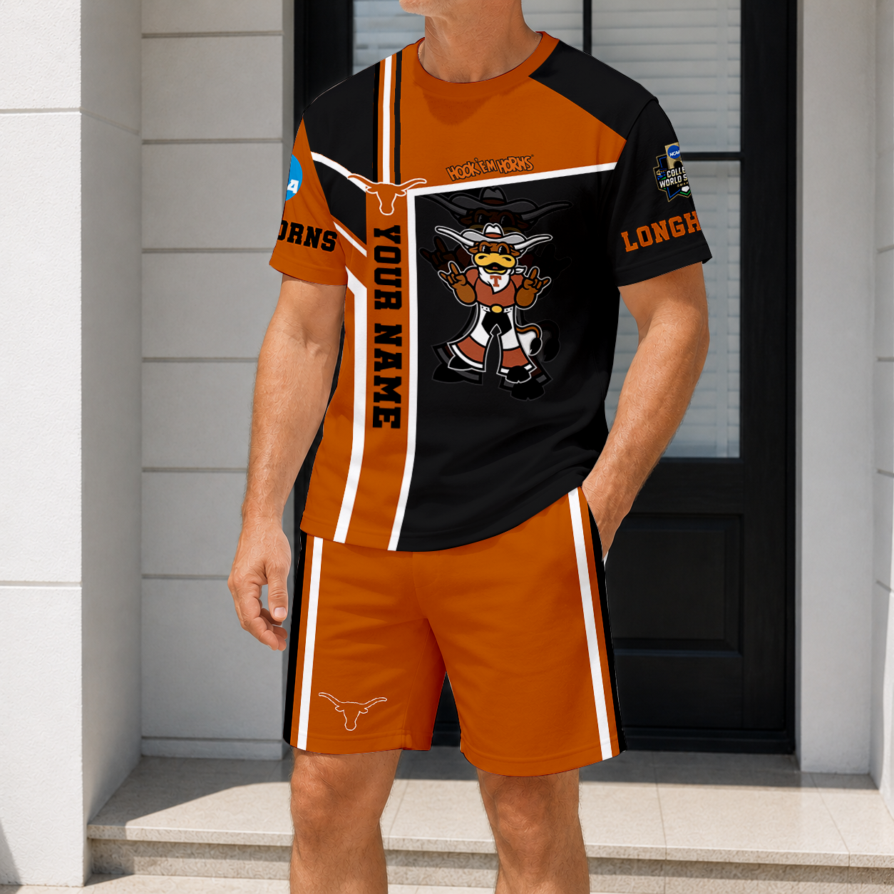 Limited Edition – Customized NCAA Texas Longhorns T-Shirt & Short Pants Set