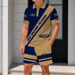 Limited Edition – Customized NBA New Orleans Pelicans Polo Shirt & Short Pants Set