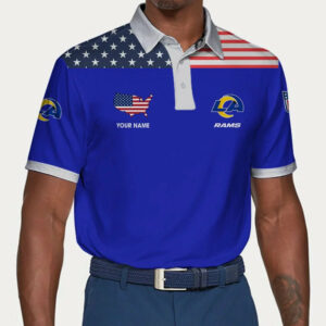 Limited Edition – Customized NFL Los Angeles Rams Polo Shirt