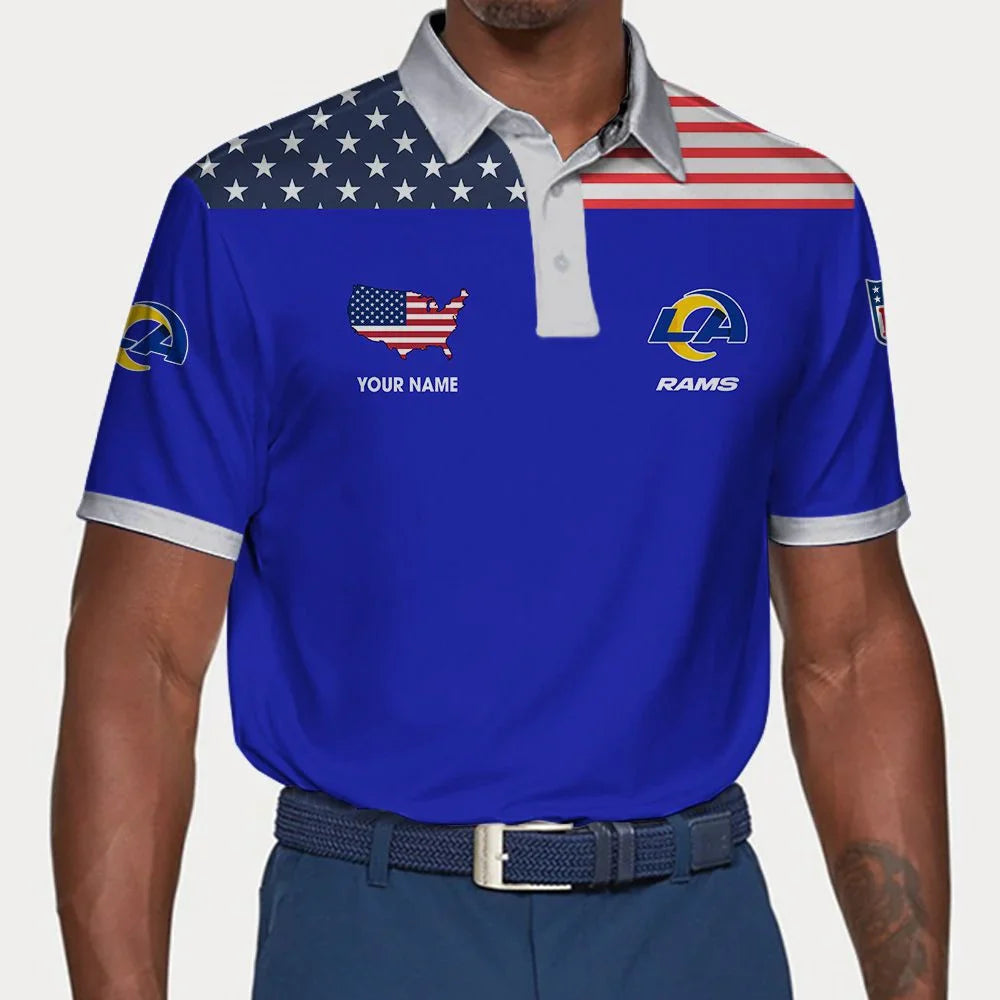 Limited Edition – Customized NFL Los Angeles Rams Polo Shirt