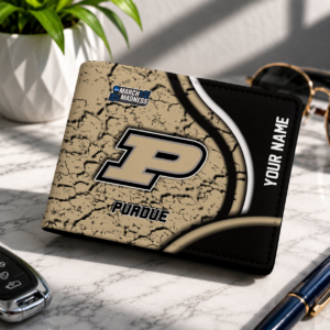 Limited Edition – Customized NCAA Purdue Boilermakers Leather Wallet