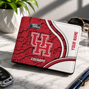 Limited Edition – Customized NCAA Houston Cougars Leather Wallet