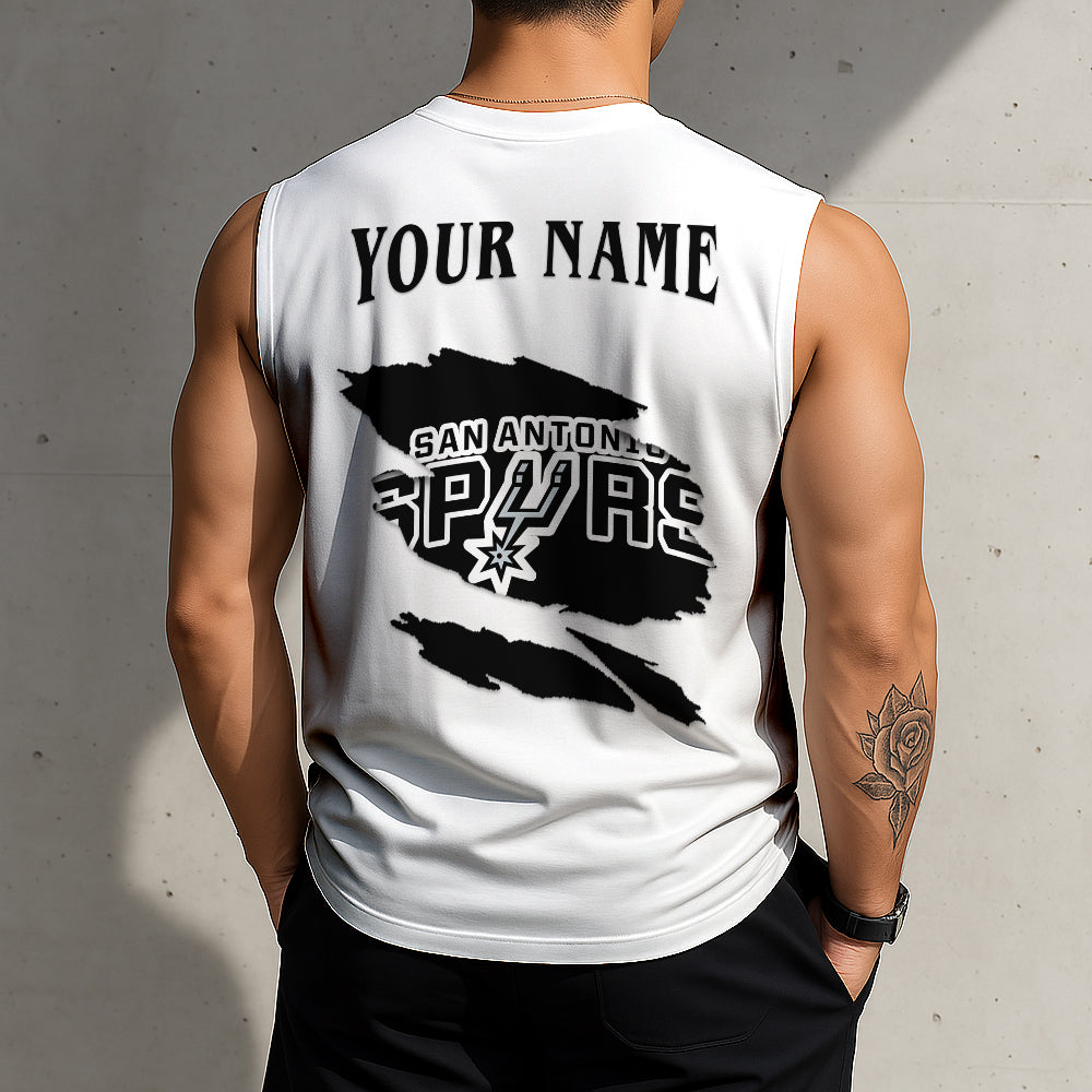 Limited Edition – Customized NBA San Antonio Spurs Tanktop & Gym Shirt - Image 2