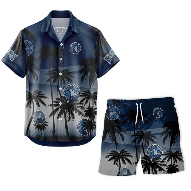 Limited Edition – Customized NBA Minnesota Timberwolves Unisex Hawaiian Shirt & Shorts Set - Image 2