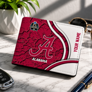Limited Edition – Customized NCAA Alabama Crimson Tide Leather Wallet