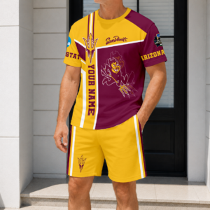 Limited Edition – Customized NCAA Arizona State Sun Devils T-Shirt & Short Pants Set