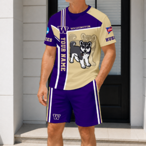 Limited Edition – Customized NCAA Washington Huskies T-Shirt & Short Pants Set