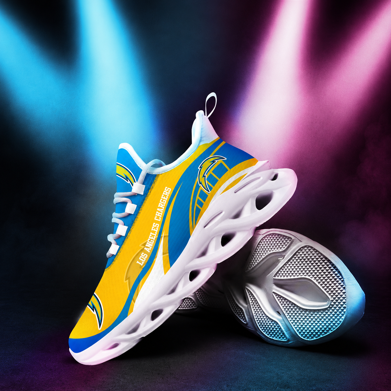 Limited Edition – Customized NFL Los Angeles Chargers Unisex Max Soul Shoes